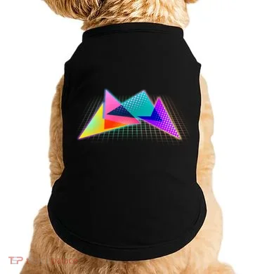 Retro Neon Geometric  Doggie Tank