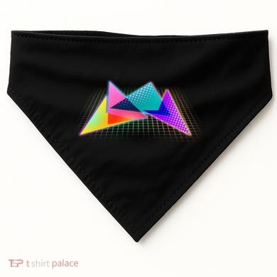 Retro Neon Geometric  USA-Made Doggie Bandana