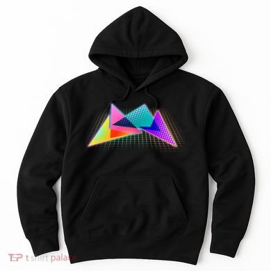 Retro Neon Geometric  Hoodie