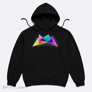 Retro Neon Geometric  Hoodie
