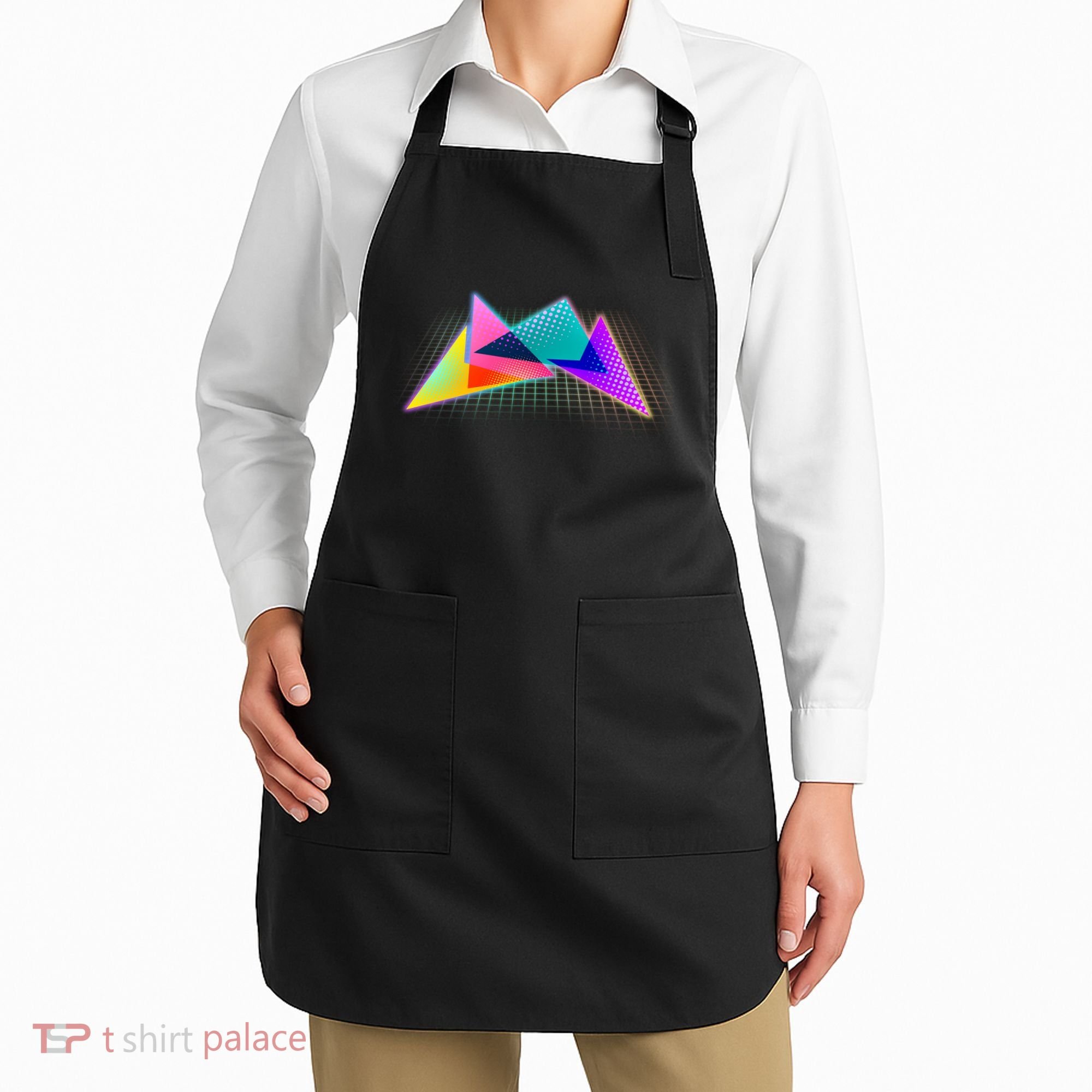 Retro Neon Geometric  Apron
