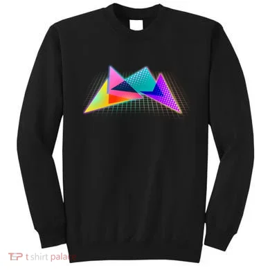 Retro Neon Geometric  Sweatshirt
