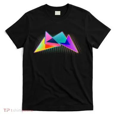 Retro Neon Geometric  T-Shirt
