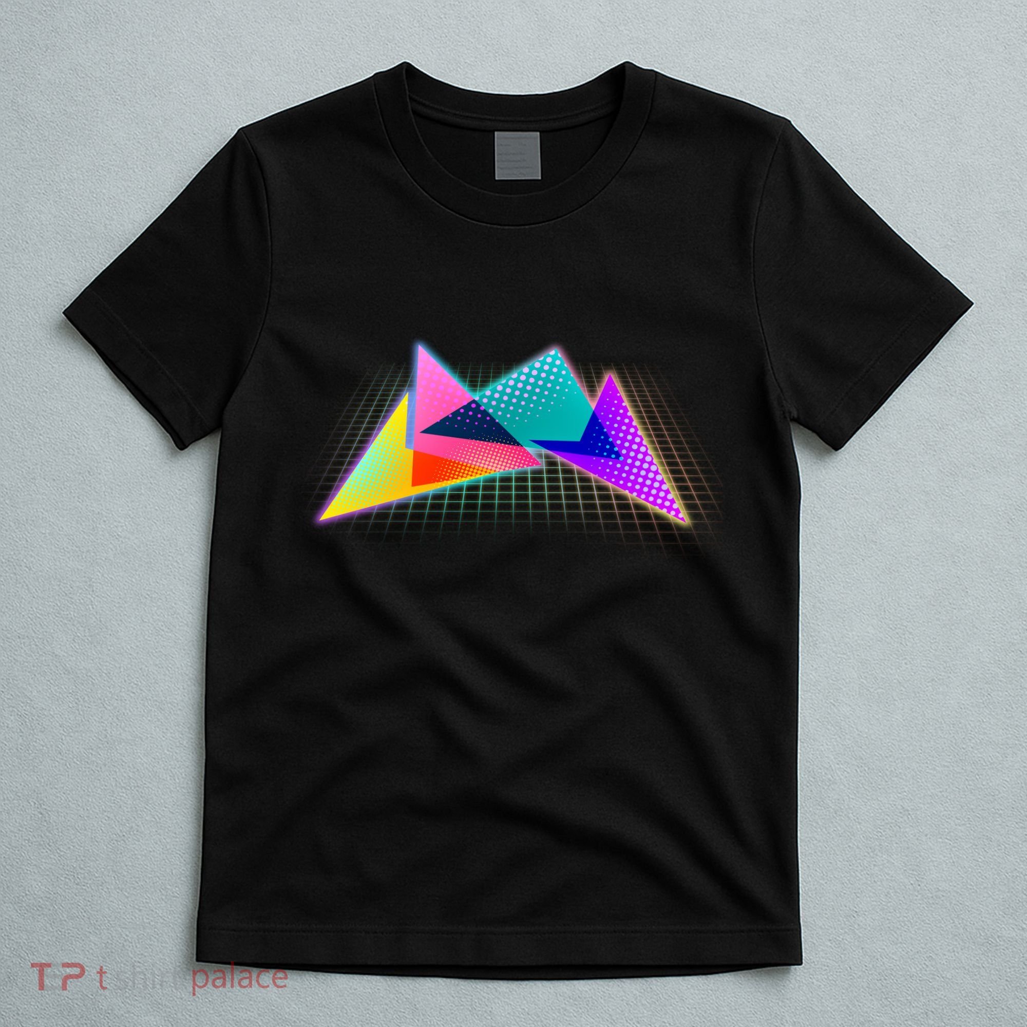 Retro Neon Geometric  T-Shirt
