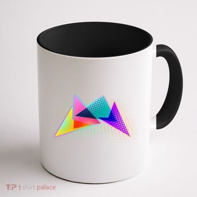 Retro Neon Geometric  Coffee Mug back