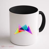 Retro Neon Geometric  Coffee Mug thumb 1