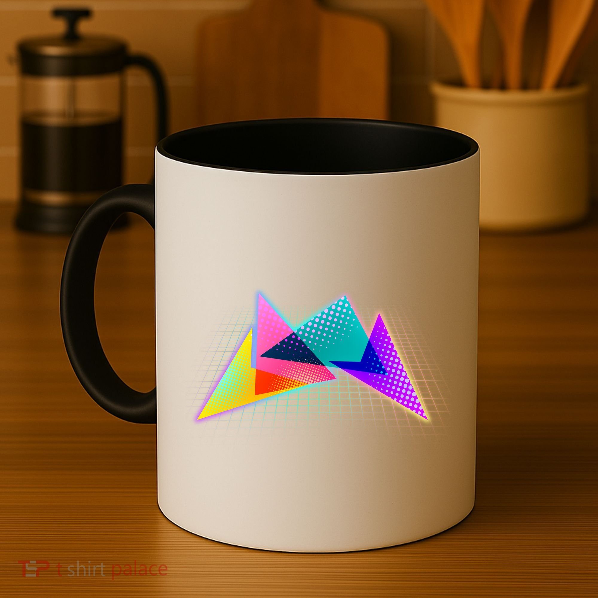 Retro Neon Geometric  Coffee Mug