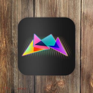 Retro Neon Geometric  Coaster