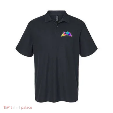 Retro Neon Geometric  Polo