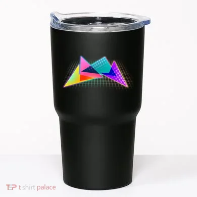 Retro Neon Geometric  Tumbler