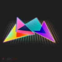 Retro Neon Geometric  Tumbler thumb 3