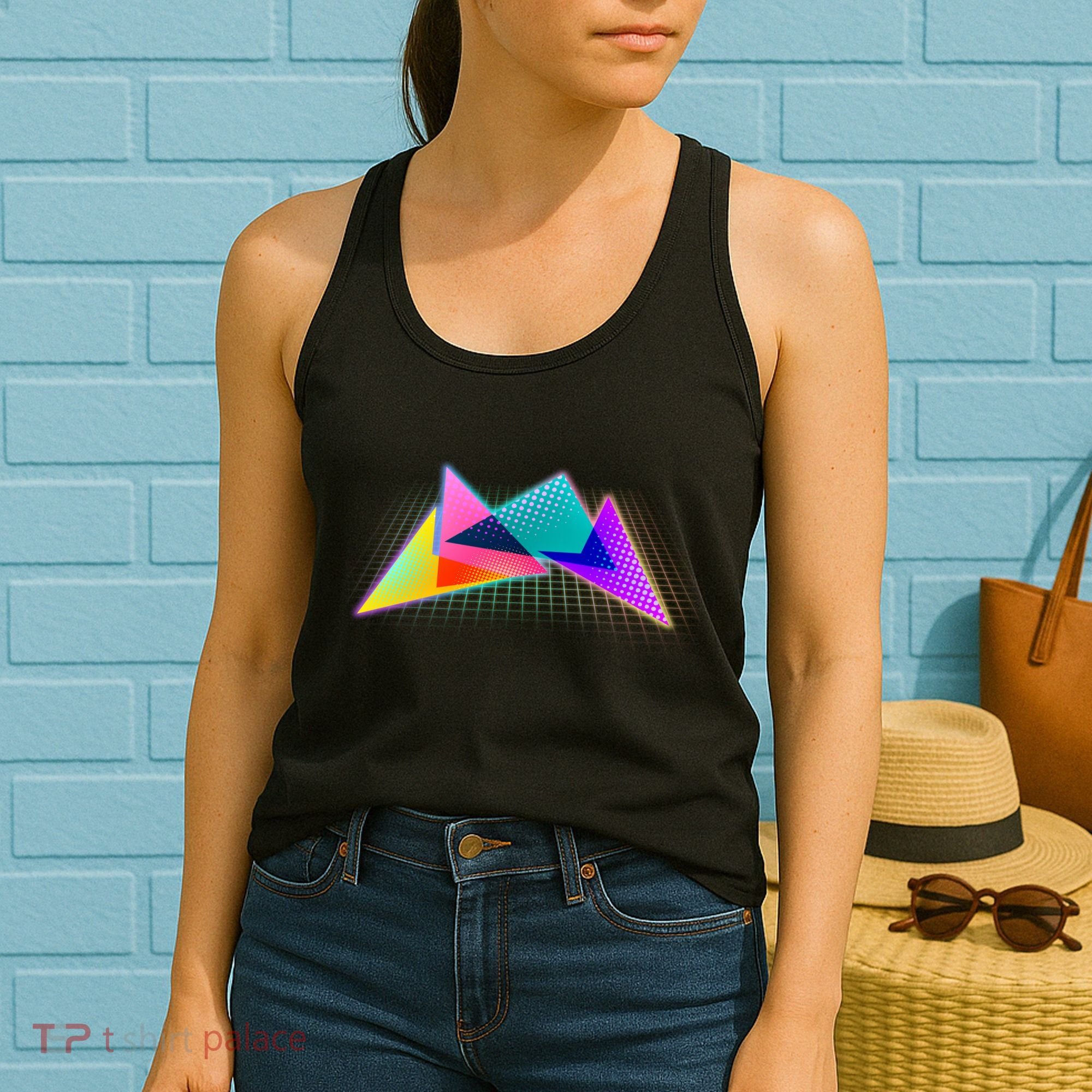 Retro Neon Geometric  Women's Tank Top
