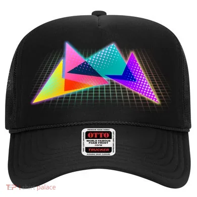 Retro Neon Geometric  Hat