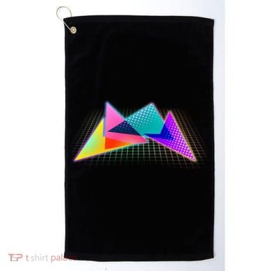 Retro Neon Geometric  Golf Towel