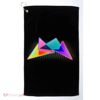 Retro Neon Geometric  Golf Towel