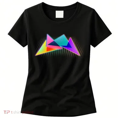 Retro Neon Geometric  Women's T-Shirt