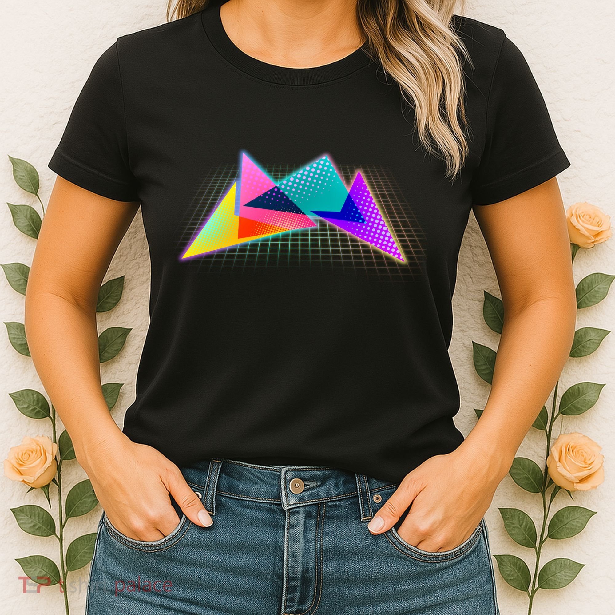 Retro Neon Geometric  Women's T-Shirt