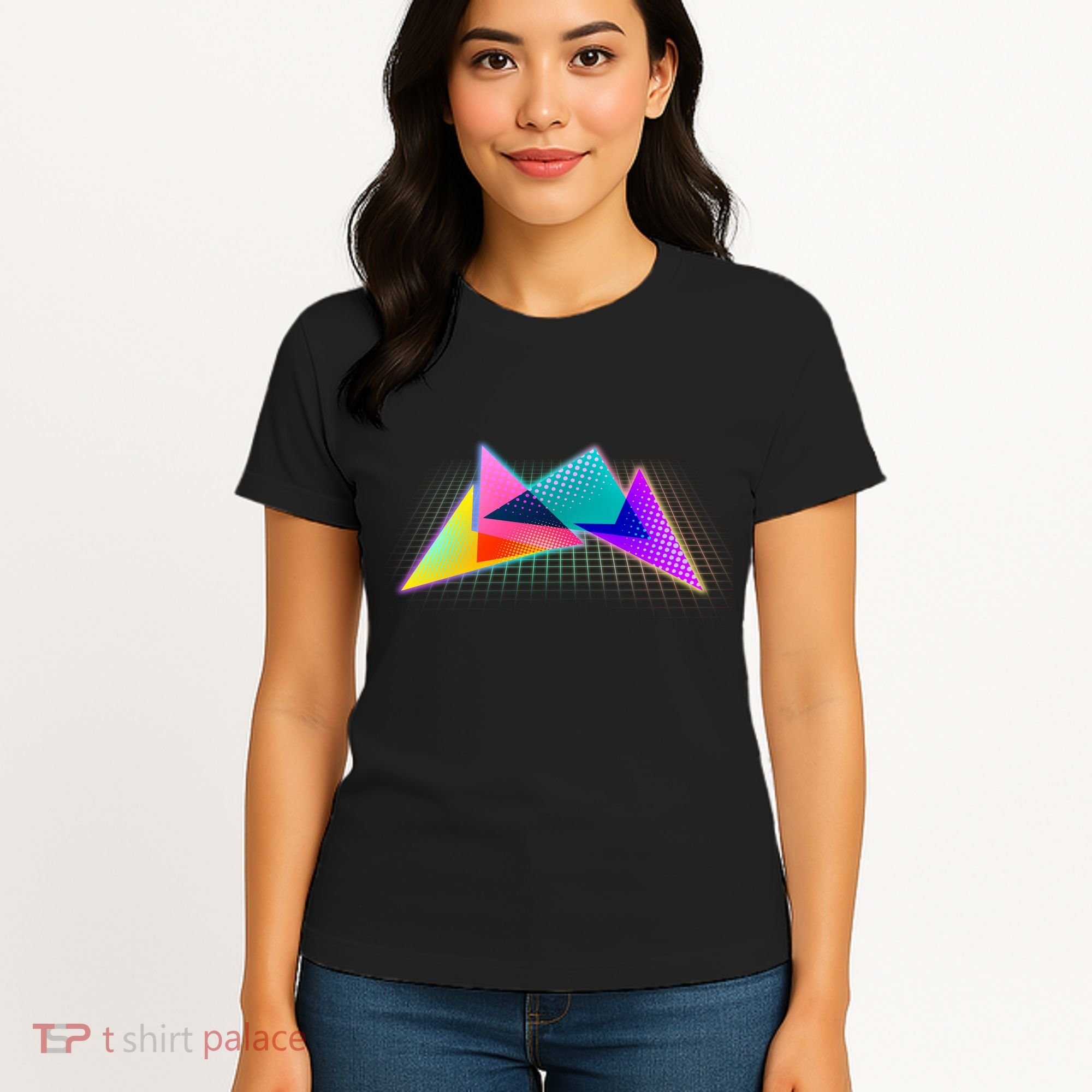 Retro Neon Geometric  Women's T-Shirt