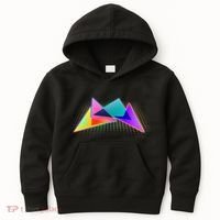 Retro Neon Geometric  Kids Hoodie thumb 0