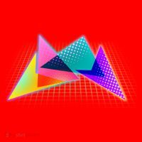 Retro Neon Geometric  Santa Hat thumb 1