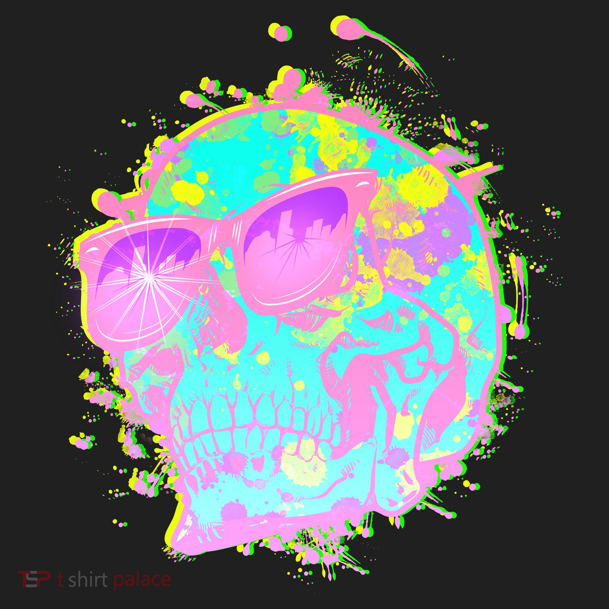 Retro Neon Skull Women's Sweatshirt