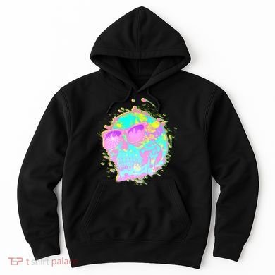 Retro Neon Skull Hoodie