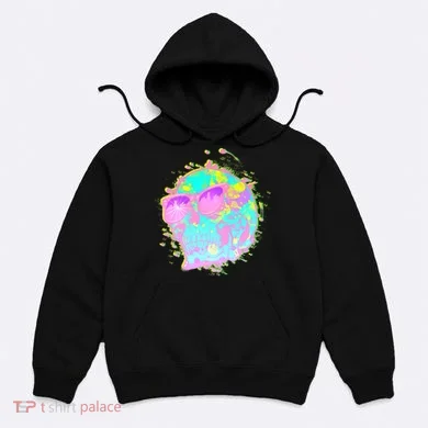 Retro Neon Skull Hoodie