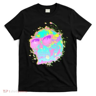Retro Neon Skull T-Shirt