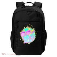 Retro Neon Skull Backpack thumb 0
