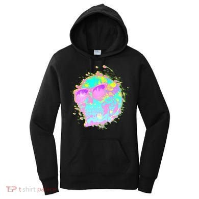 Retro Neon Skull Women's Hoodie