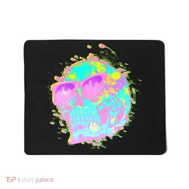 Retro Neon Skull Mousepad