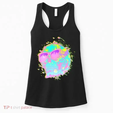 Retro Neon Skull Women's Tank Top