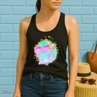Retro Neon Skull Women's Tank Top thumb 2