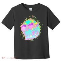 Retro Neon Skull Toddler T-Shirt thumb 0