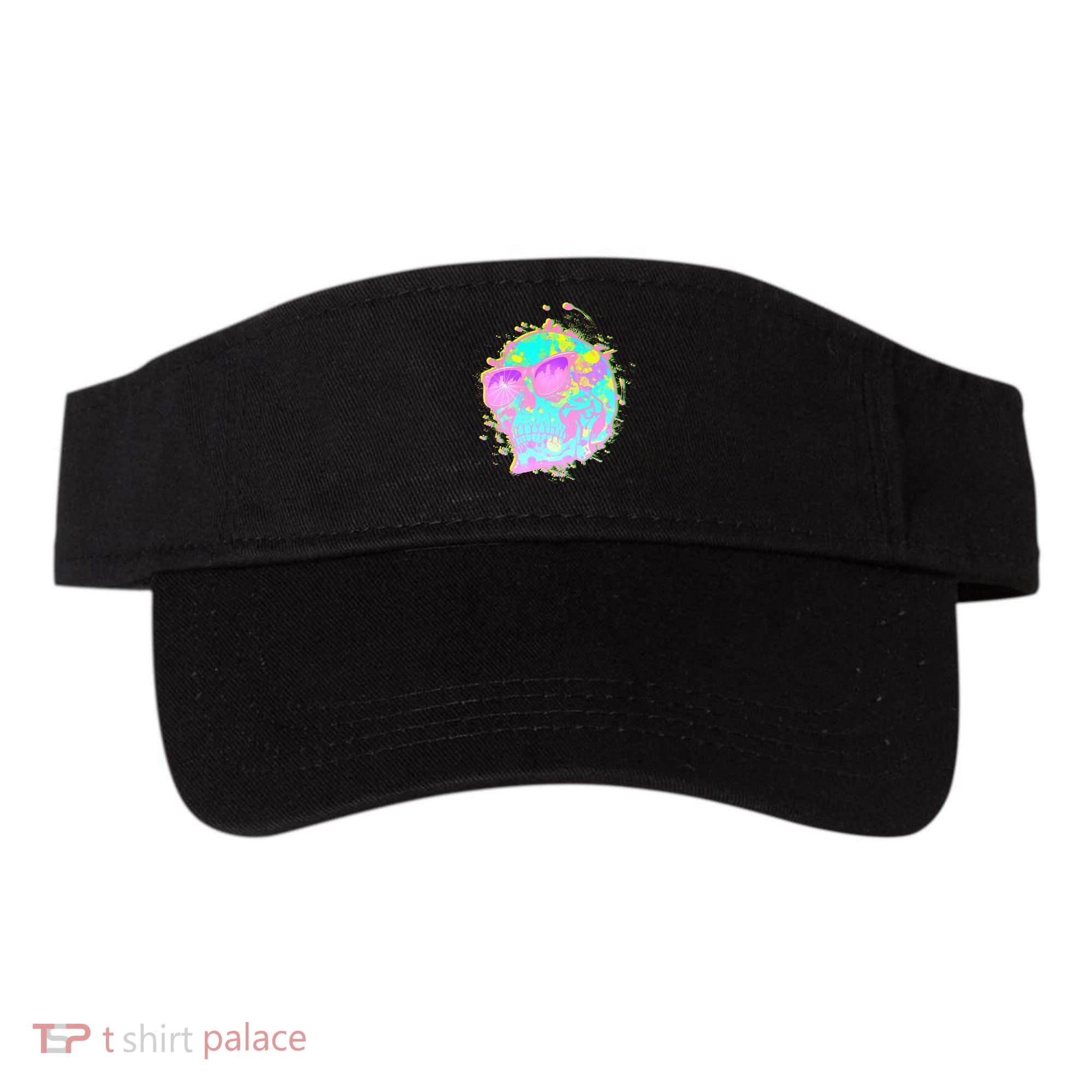 Retro Neon Skull Visor