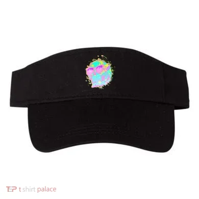 Retro Neon Skull Visor