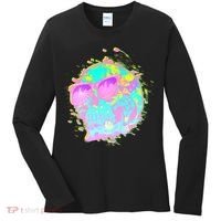 Retro Neon Skull Women's Long Sleeve Shirt thumb 0