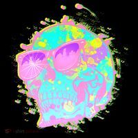 Retro Neon Skull Women's Long Sleeve Shirt thumb 2