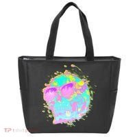 Retro Neon Skull Tote Bag thumb 0