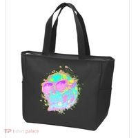 Retro Neon Skull Tote Bag thumb 3