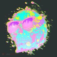 Retro Neon Skull Infant Baby Jersey Bodysuit thumb 2