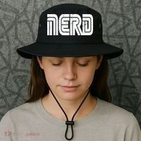 Retro Nerd Gamer Logo Bucket Hat thumb 3