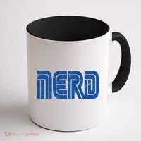 Retro Nerd Gamer Logo Coffee Mug thumb 1