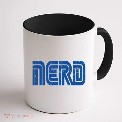 Retro Nerd Gamer Logo Coffee Mug back