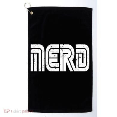 Retro Nerd Gamer Logo Golf Towel
