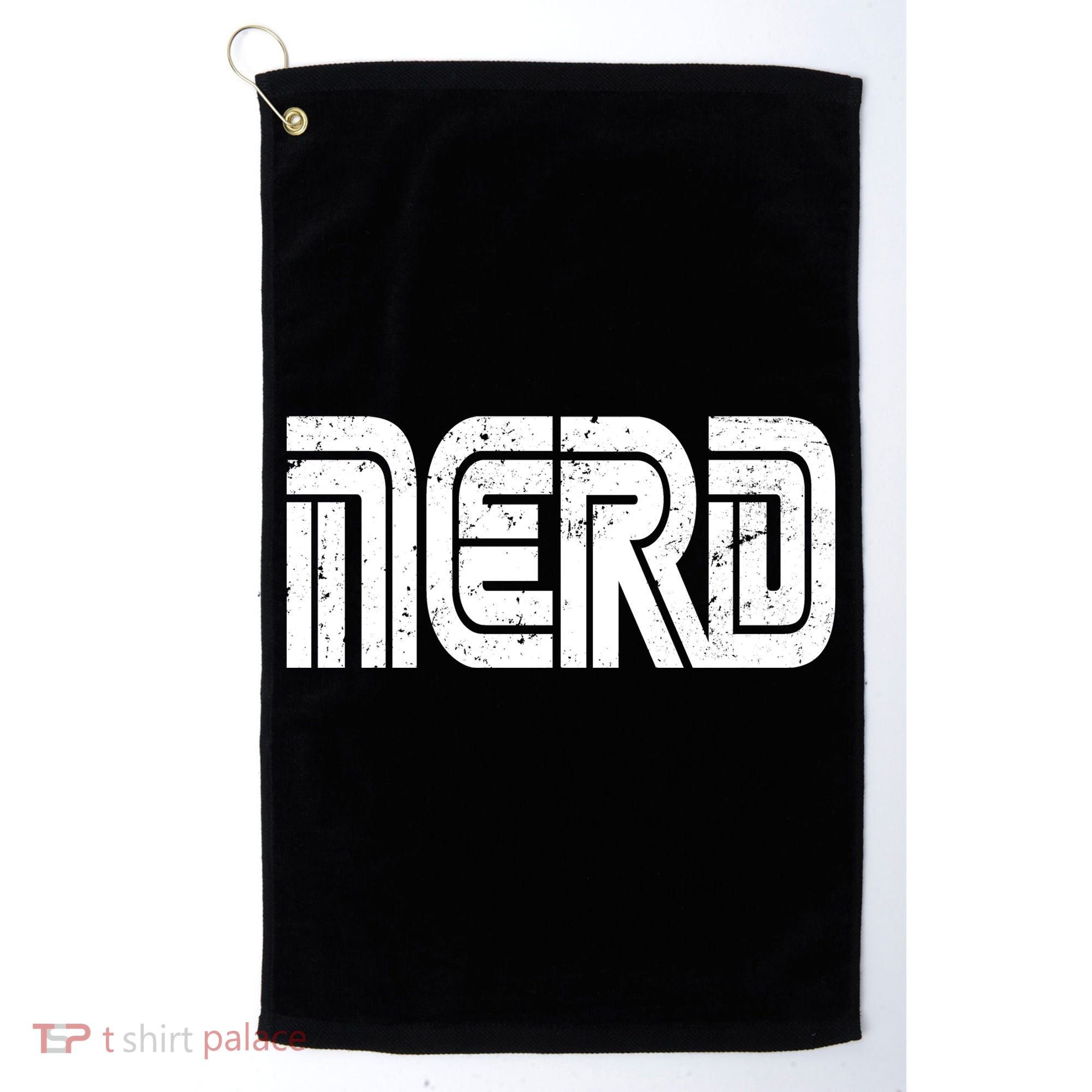 Retro Nerd Gamer Logo Golf Towel