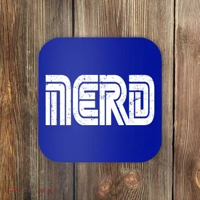 Retro Nerd Gamer Logo Coaster