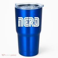 Retro Nerd Gamer Logo Tumbler thumb 0
