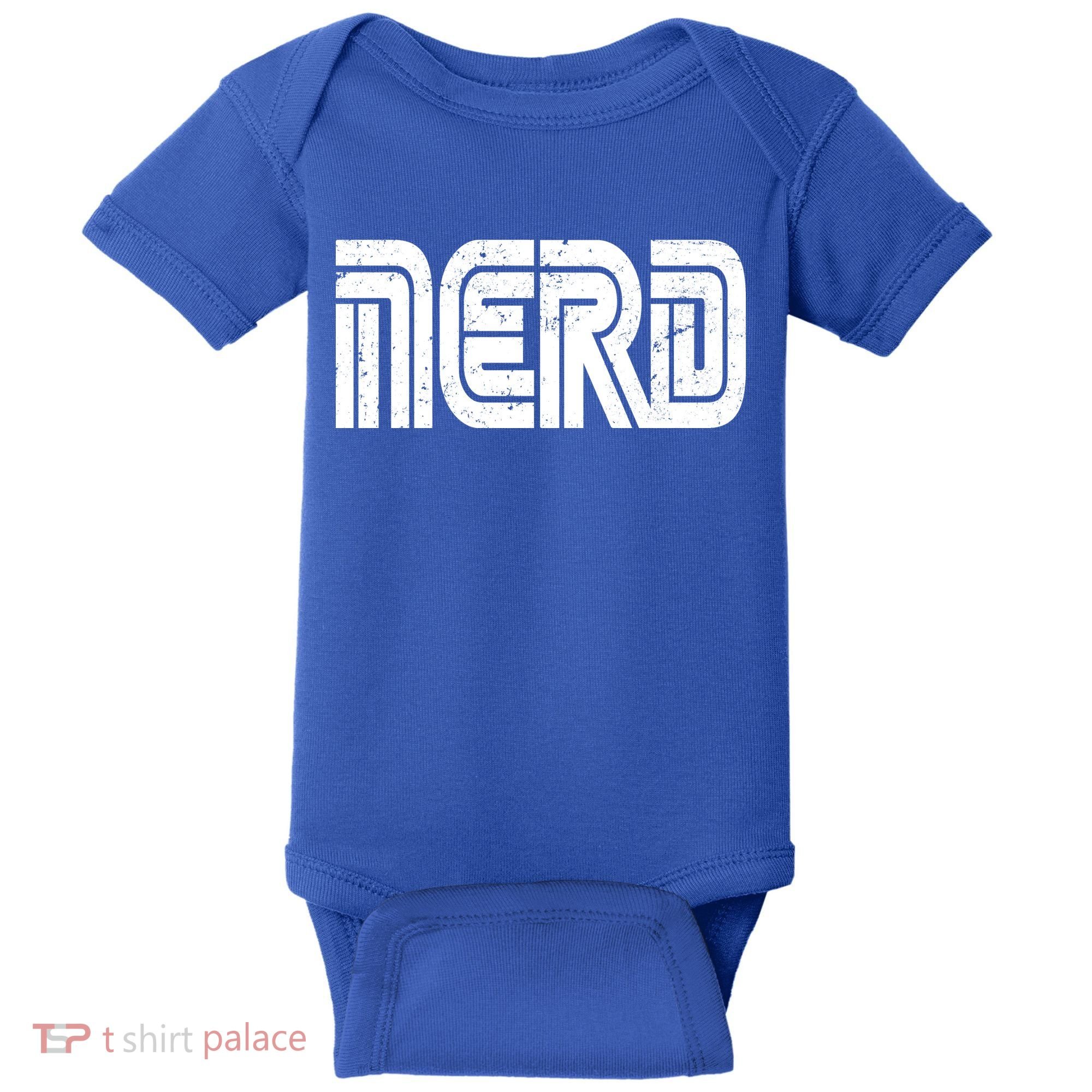 Retro Nerd Gamer Logo Baby Bodysuit