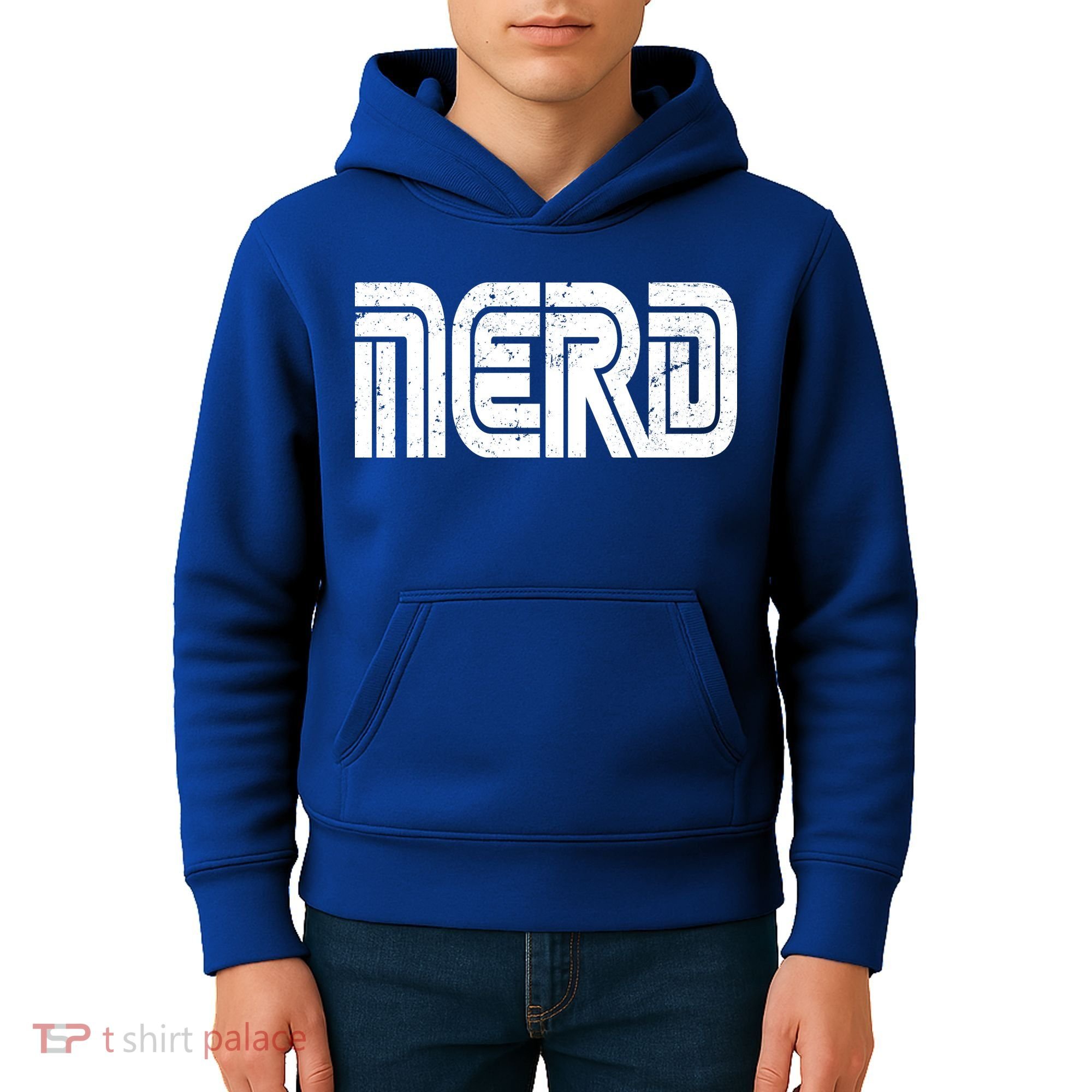 Retro Nerd Gamer Logo Kids Hoodie